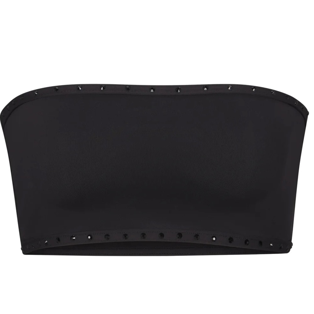 Skims Rhinestone Bandeau in Onyx 4X